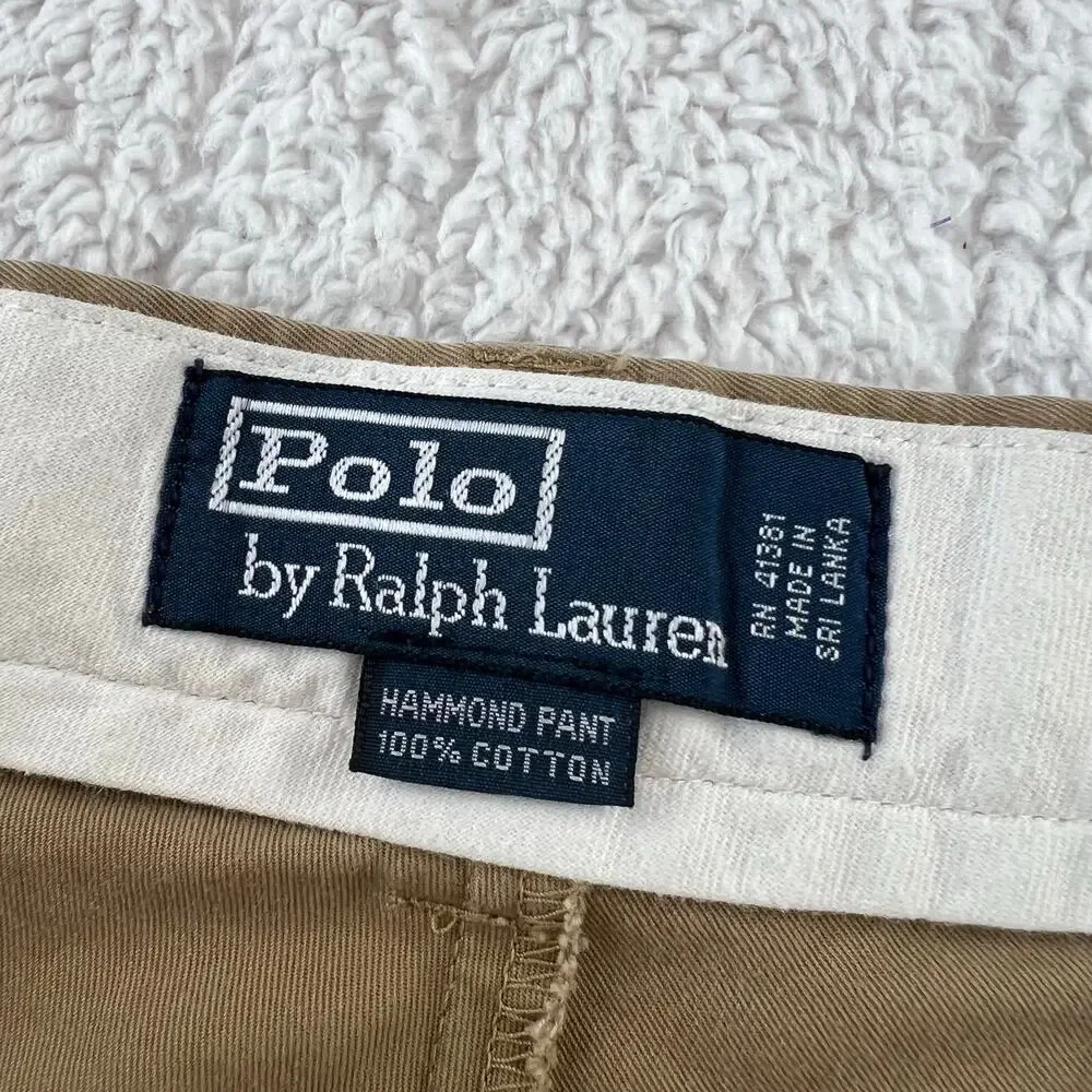Polo Ralph Lauren Hammond Men's Vintage Khaki Pants Size 36X34